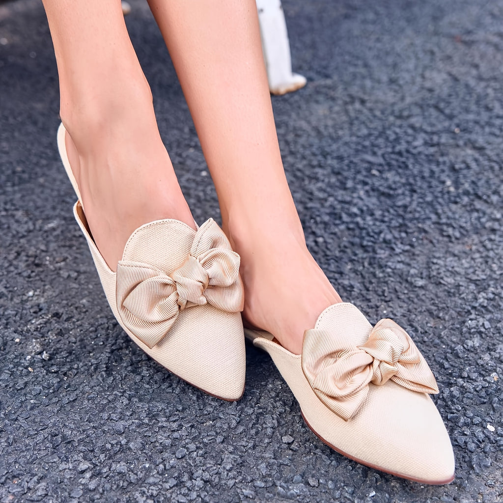 Women'S Pointed Toe Mules, Slip-On Comfortable Loafers & Flats, Casual Clogs For Office & Travel