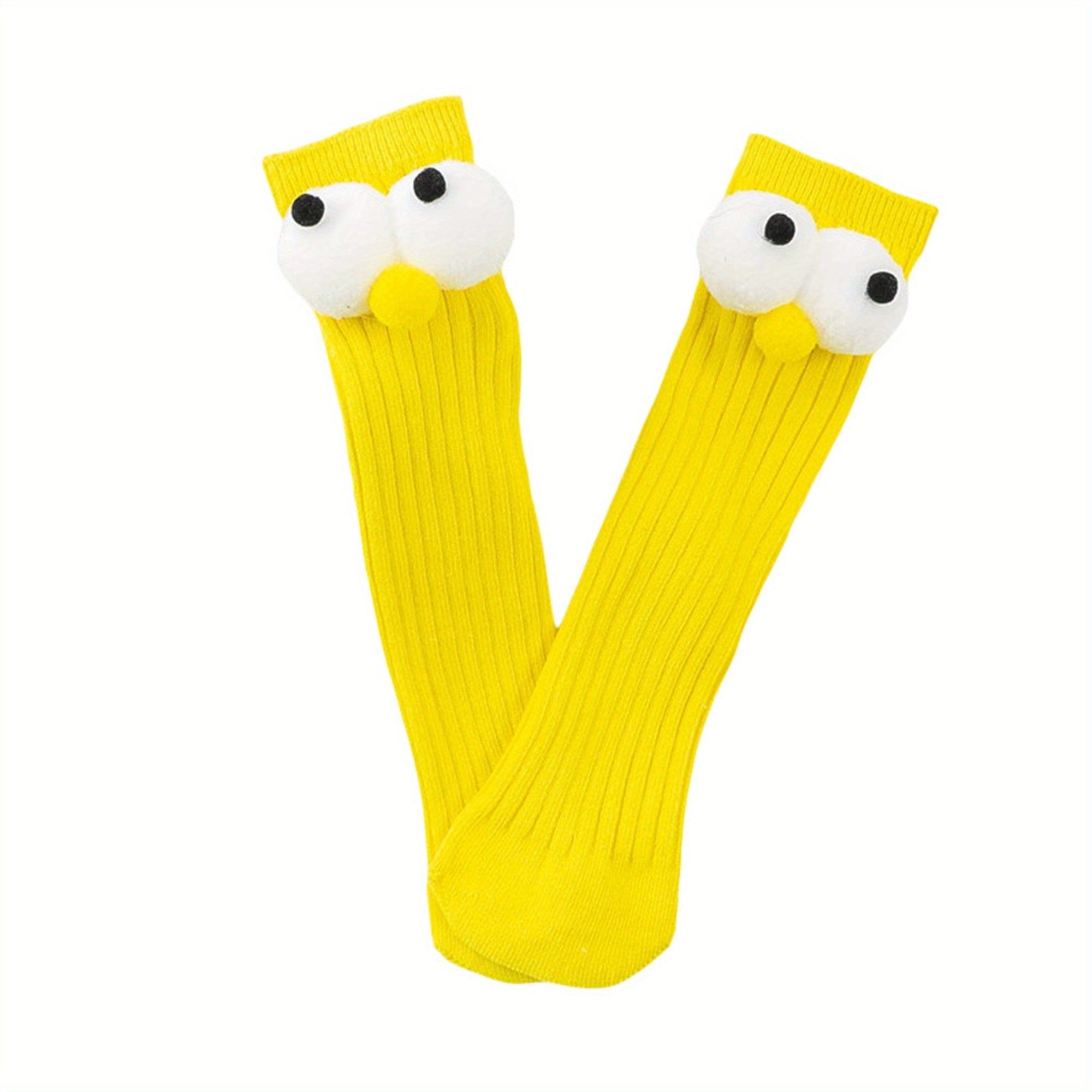 Adorable Big Eye Knee High Socks for Youngsters & Youngsters – Soft, Fun Cartoon Design with Green Charm, Perfect Christmas Gift for Youngsters & Youngsters, Youngsters Socks