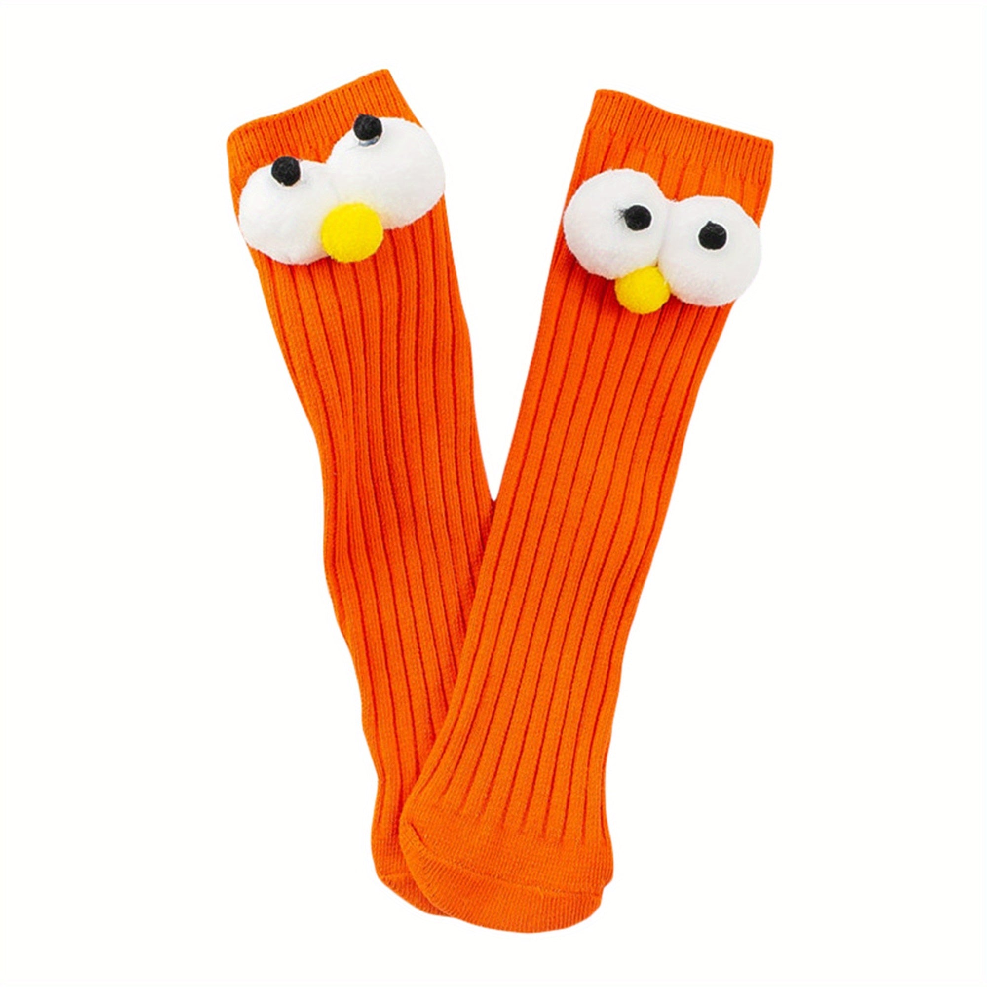 Adorable Big Eye Knee High Socks for Youngsters & Youngsters – Soft, Fun Cartoon Design with Green Charm, Perfect Christmas Gift for Youngsters & Youngsters, Youngsters Socks