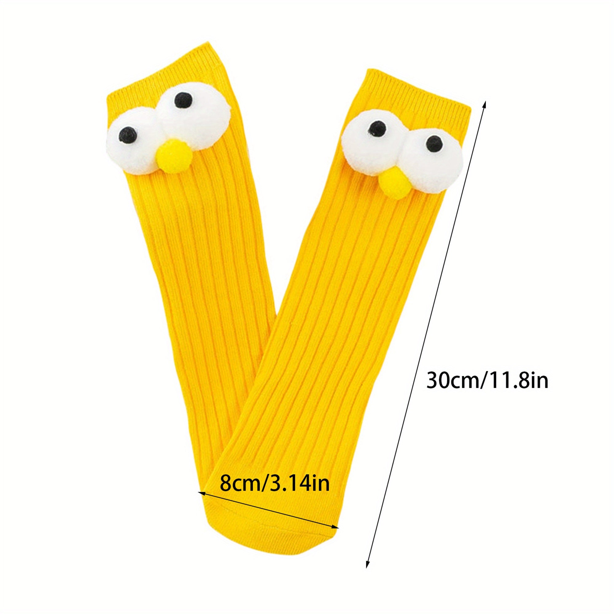 Adorable Big Eye Knee High Socks for Youngsters & Youngsters – Soft, Fun Cartoon Design with Green Charm, Perfect Christmas Gift for Youngsters & Youngsters, Youngsters Socks