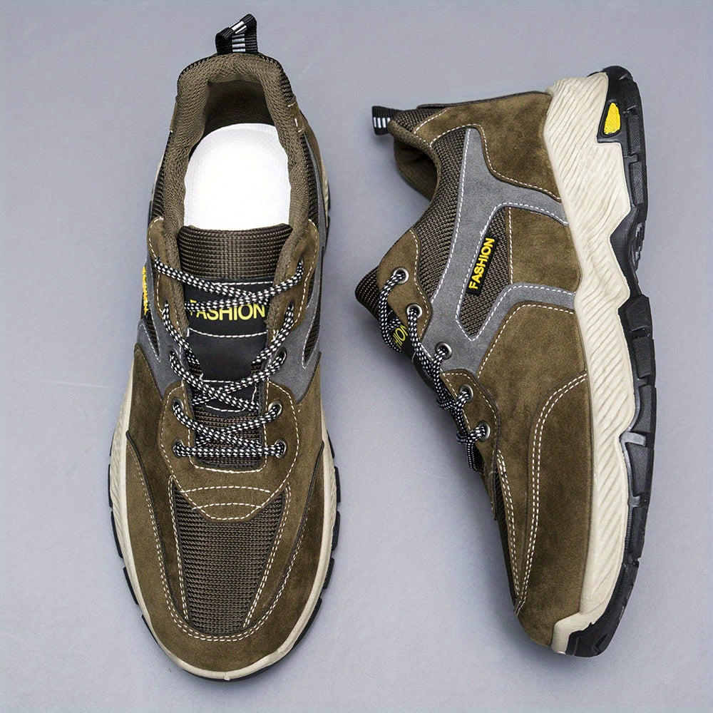 Men'S Plus Size Walking Shoes with Enhanced Arch Support, Lightweight Breathable Mesh Design & Cushioned EVA Insole - Low-Top Lace-Up Sneakers for Daily Training, Gym, Casual Wear - Black, Sneakers, Gym Footwear, Sleek Sporty Look, Durable Rubber Sole