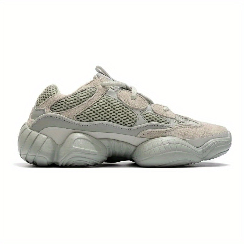 Unisex Stability Sneakers - Beige\u002FGray\u002FTeal Accent Sneakers, Non-Slip Cushioned Sole, Breathable Fabric\u002FNets Upper for Running, Gym, Tennis, Everyday - Men & Women's Training Shoes, Gym Footwear, Sleek Shoe Design, Flexible Rubber Sole