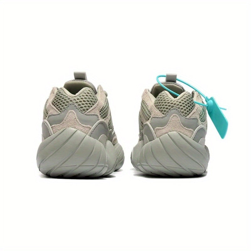 Unisex Stability Sneakers - Beige\u002FGray\u002FTeal Accent Sneakers, Non-Slip Cushioned Sole, Breathable Fabric\u002FNets Upper for Running, Gym, Tennis, Everyday - Men & Women's Training Shoes, Gym Footwear, Sleek Shoe Design, Flexible Rubber Sole