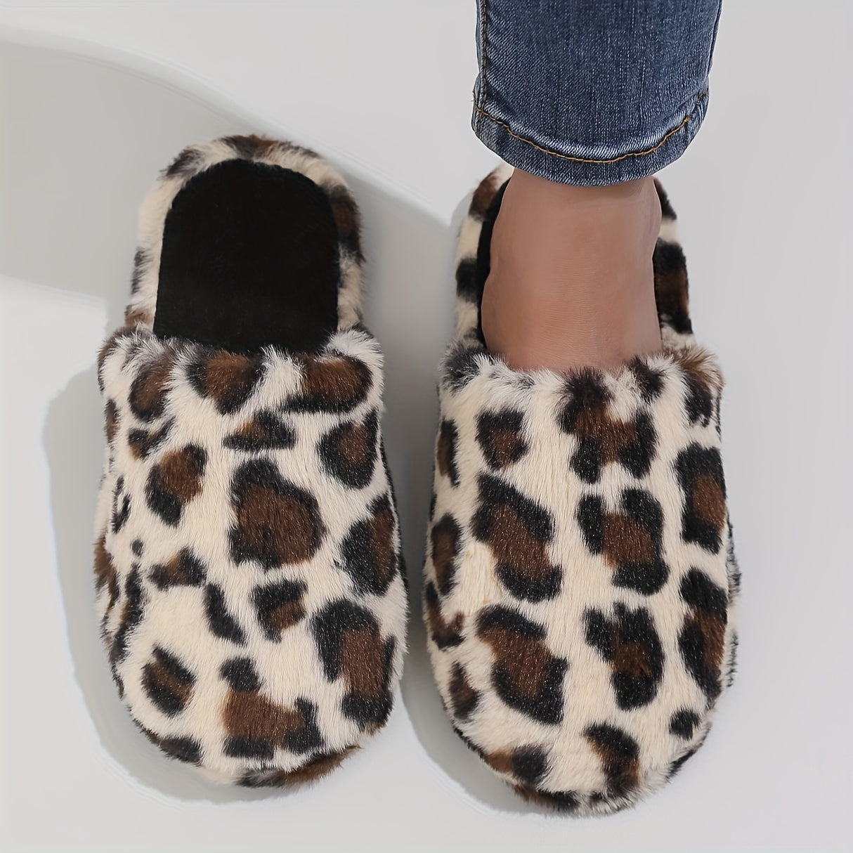 Women'S Leopard Print EVA Slippers - Soft, Non-Slip, Closed-Toe Indoor Shoes with Rubber Sole, Machine Washable, All-Season Comfort, Fashionable Home Footwear, Indoor Slippers | Fashionable Footwear | EVA Material, Cute Slippers