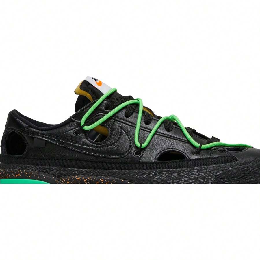 Nike Blazer Low X OFF-WHITE Black 2022 (DH7863-001) Men's Size 4-14 For Men Anti-Slip Low-Top Sneakers And Sports Shoes Casual Wear In Summer