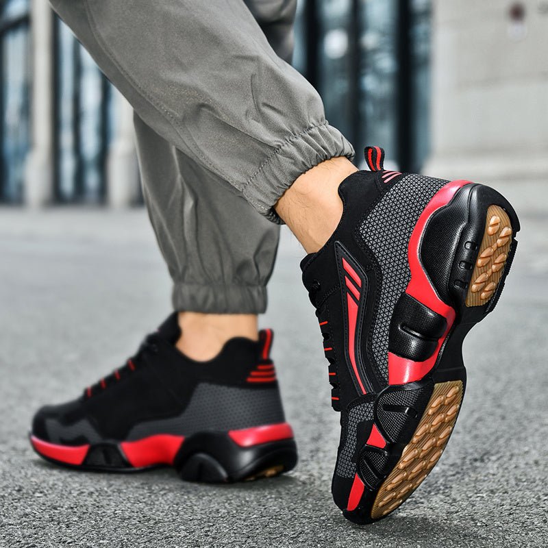 Men's Breathable Mesh Walking Shoes - Comfortable, Non-Slip Sneakers with Shock-Absorbing Rubber Sole for Sports, Tennis, and Casual Wear, Fitness Shoes|Lowtop Design|Shockabsorbing Footwear