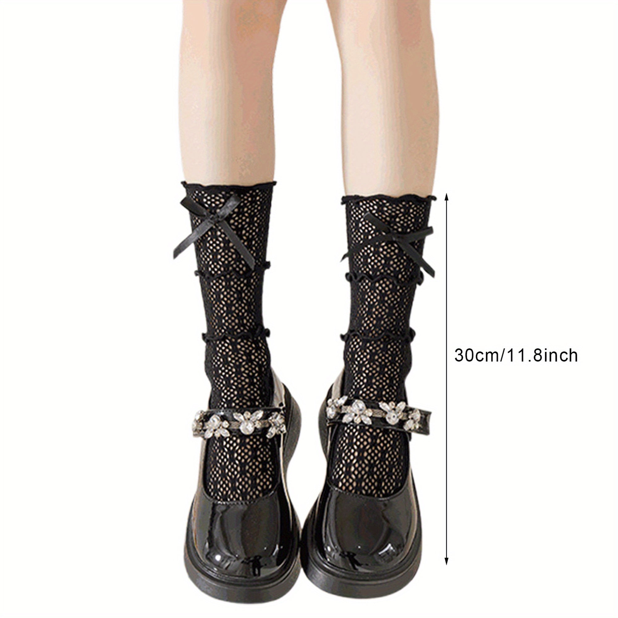 Kids Socks for Girls Cute Lace Bowknot Anti-Skid Socks Mid-Calf Socks Spring Summer Stockings