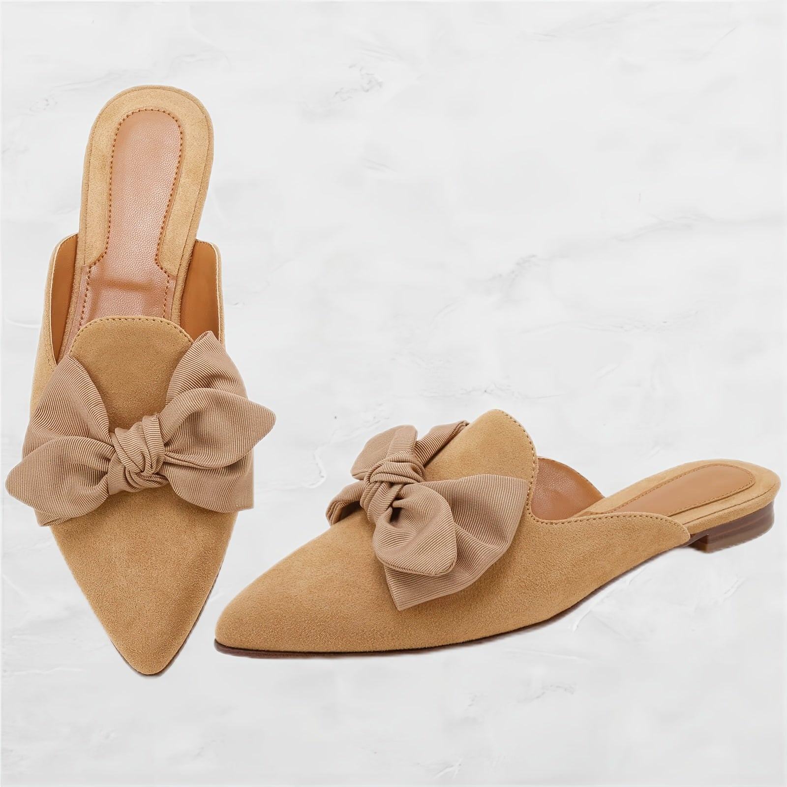 Women'S Pointed Toe Mules, Slip-On Comfortable Loafers & Flats, Casual Clogs For Office & Travel