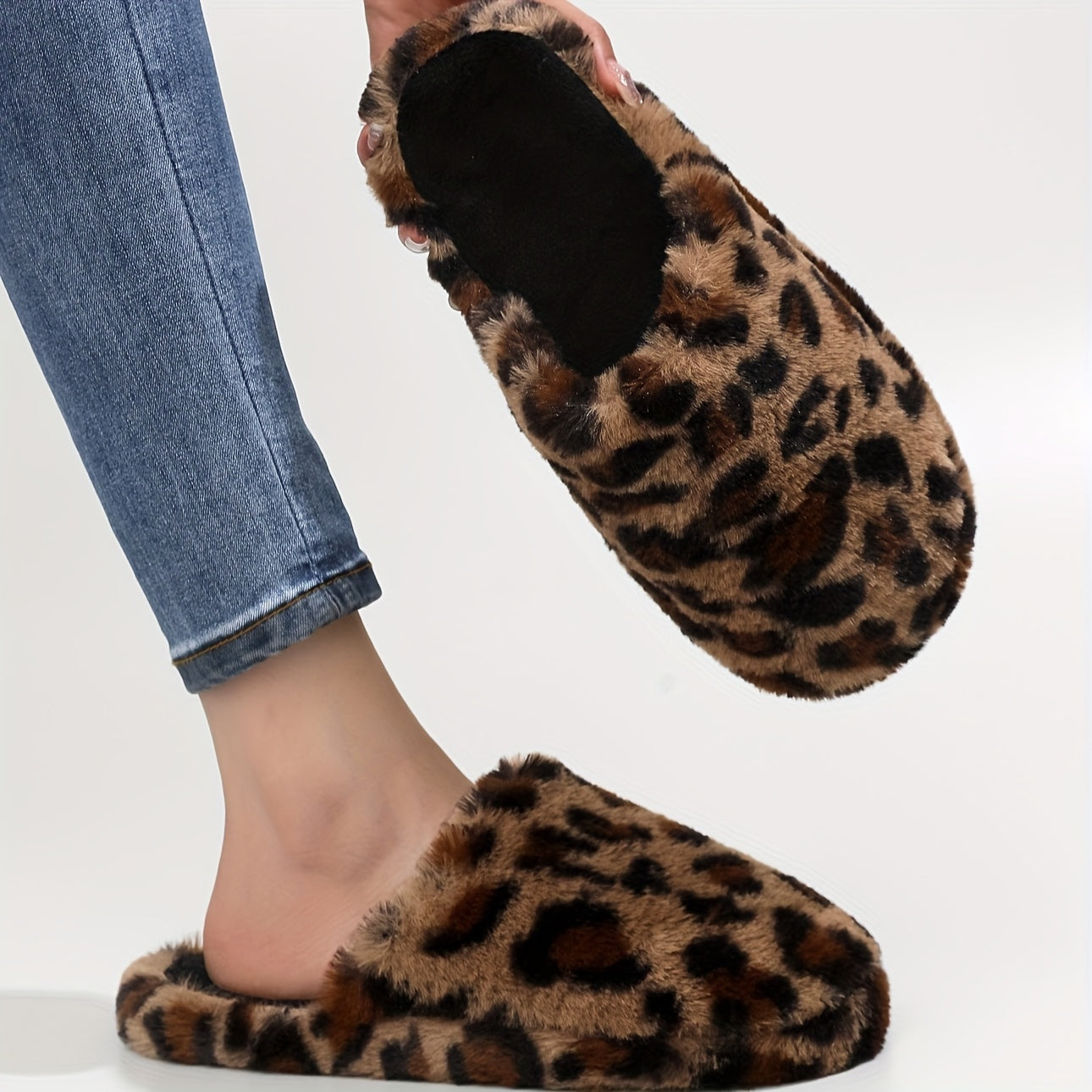 Women'S Leopard Print EVA Slippers - Soft, Non-Slip, Closed-Toe Indoor Shoes with Rubber Sole, Machine Washable, All-Season Comfort, Fashionable Home Footwear, Indoor Slippers | Fashionable Footwear | EVA Material, Cute Slippers