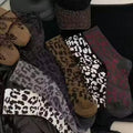 6 Pairs Women's Casual Socks - Retro Leopard Print in Various Colors, Machine Washable, Stylish & Eye-Catching for Parties, Dates & Casual Attire, Cute Socks