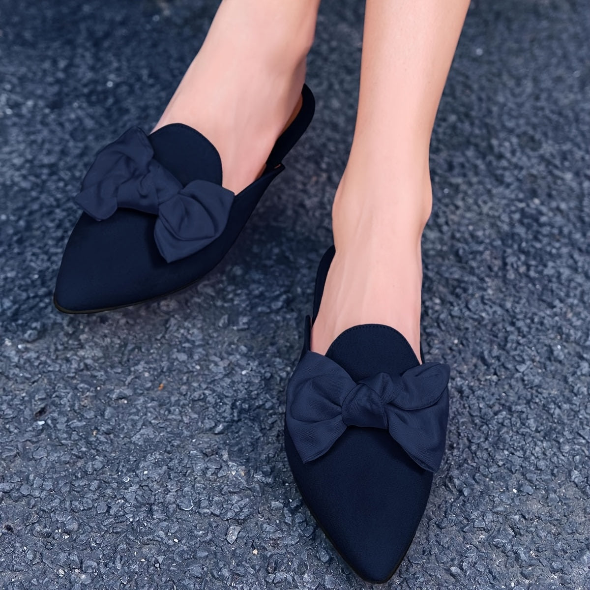 Women'S Pointed Toe Mules, Slip-On Comfortable Loafers & Flats, Casual Clogs For Office & Travel