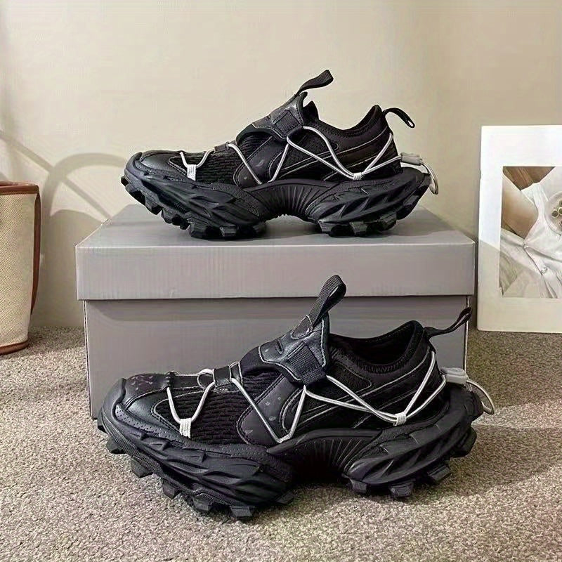 Design Sense New Trend Men'S Shoes Fashion Casual Everything Super Soft Thick Sole Paris Breathable Daddy Sneakers