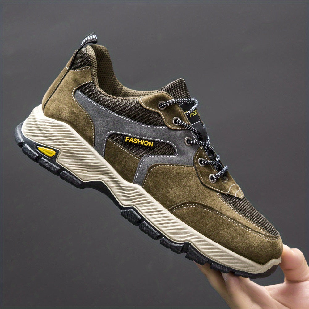 Men'S Plus Size Walking Shoes with Enhanced Arch Support, Lightweight Breathable Mesh Design & Cushioned EVA Insole - Low-Top Lace-Up Sneakers for Daily Training, Gym, Casual Wear - Black, Sneakers, Gym Footwear, Sleek Sporty Look, Durable Rubber Sole